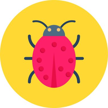 Uğur kuşu simgesi vektör illüstrasyonu