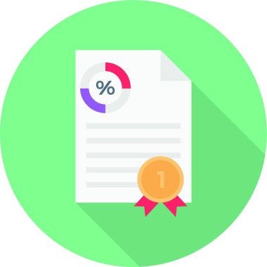 Sertifika web simgesi vektör çizimi