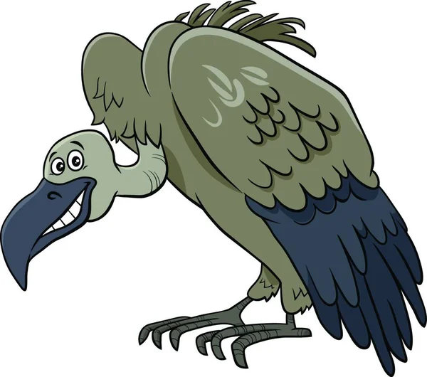 Vautour Oiseau Animal Dessin Animé Personnage — Image vectorielle
