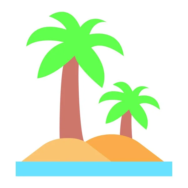 Island Web Icon Vector Illustration — ストックベクタ