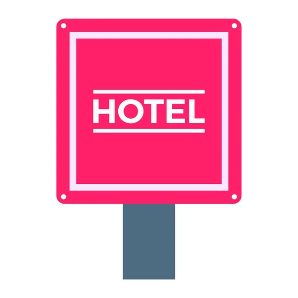 Bordo Hotel Icona Vettoriale Illustrazione — Vettoriale Stock