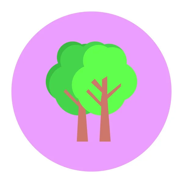 Forêt Icône Illustration Vectorielle — Image vectorielle