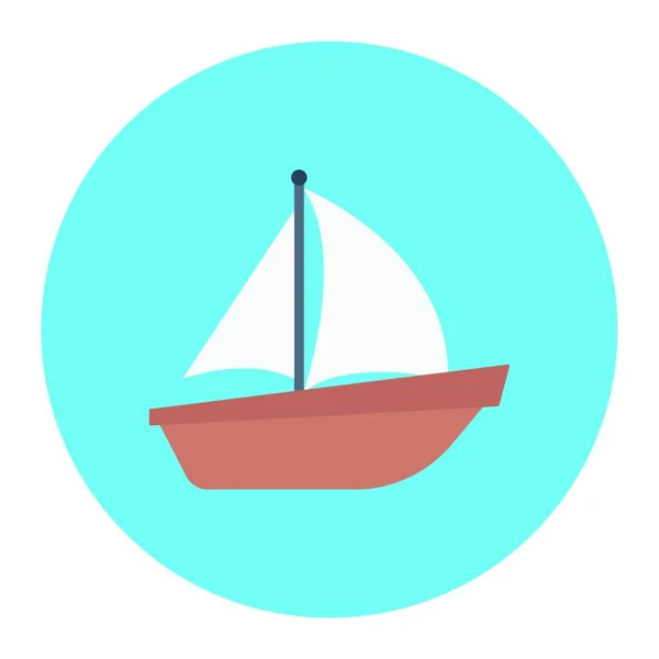 Barco Icono Web Vector Ilustración — Vector de stock
