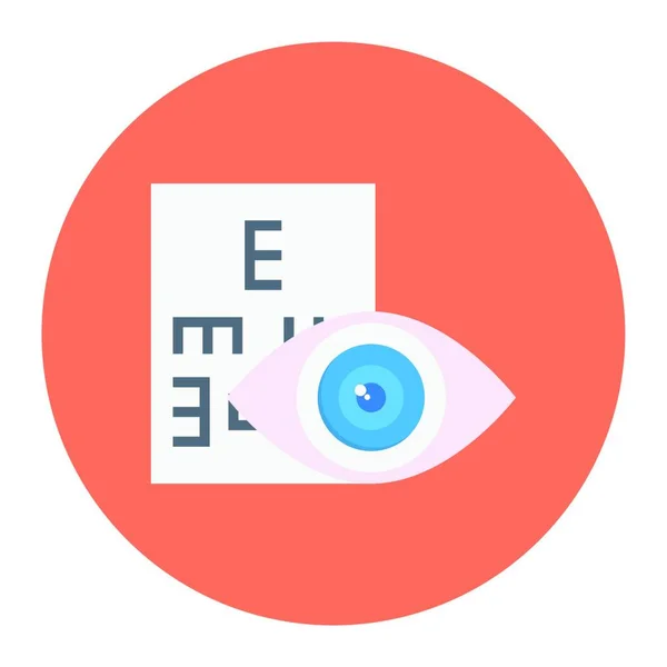 Illustrazione Vettoriale Dell Icona Del Test Oculare — Vettoriale Stock