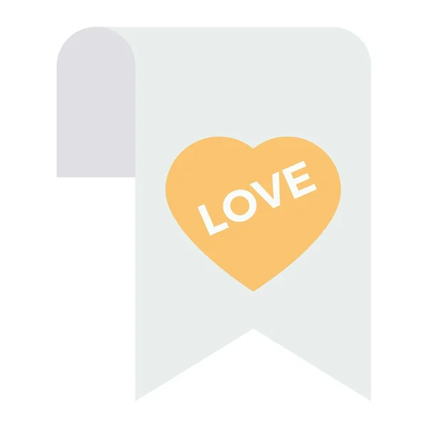 Icône Bannière Amour Illustration Vectorielle Conception Simple — Image vectorielle