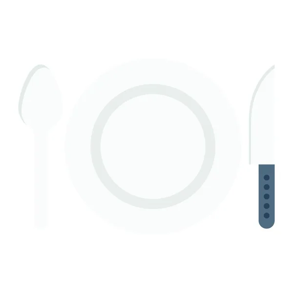 Dish Icon Vector Illustration Simple Design — Stock Vector