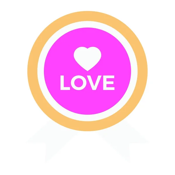 Αγάπη Εικονίδιο Σήμα Διανυσματική Απεικόνιση Απλό Σχέδιο — Διανυσματικό Αρχείο