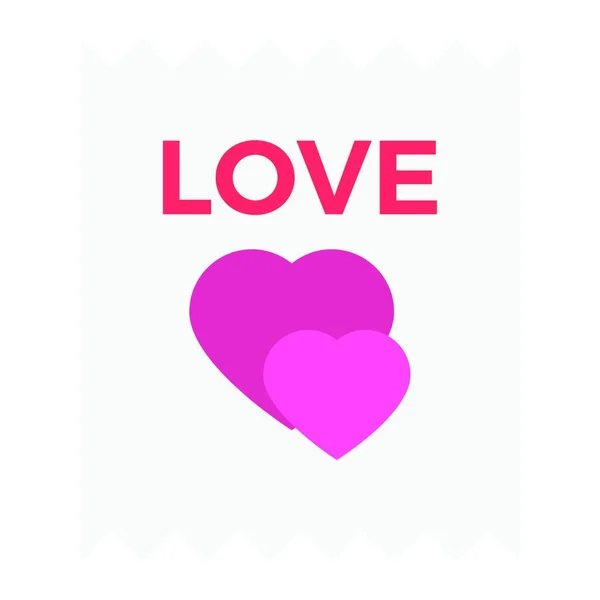 Любовний Лист Веб Іконка Векторна Ілюстрація — стоковий вектор