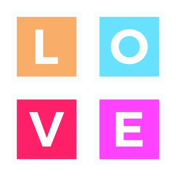 Love Sign Icon Vector Illustration Simple Design — Stock Vector