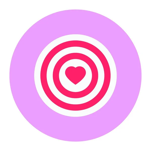Love Target Icon Vector Illustration Simple Design — Stock Vector