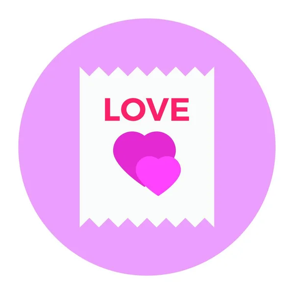 Love Letter Icon Vector Illustration Simple Design — Stock Vector