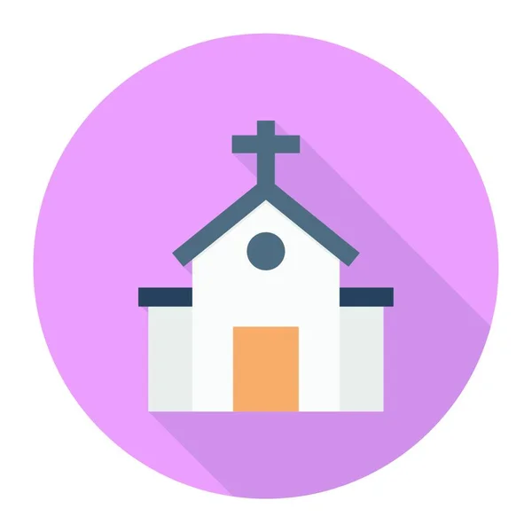 Katholieke Kerk Icoon Vector Illustratie Eenvoudig Ontwerp — Stockvector