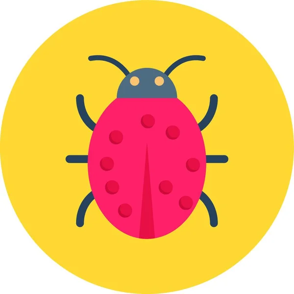 Ladybird Icon Vector Illustration — Vector de stock