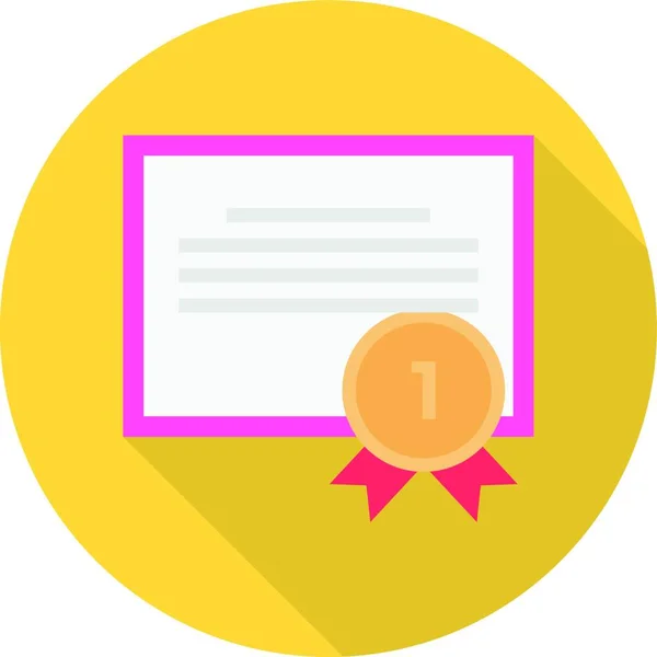 Certificate Web Icon Vector Illustration — Stock Vector