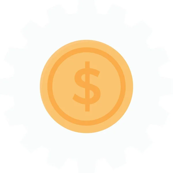 Eenvoudige Dollarpictogram Tekening Voor Webpagina — Stockvector