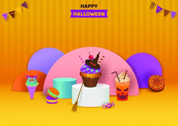 Dessert Halloween Illustration Vectorielle — Image vectorielle