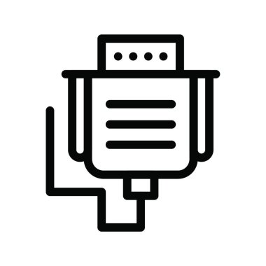 Web için kablo simgesi, vektör illüstrasyonu