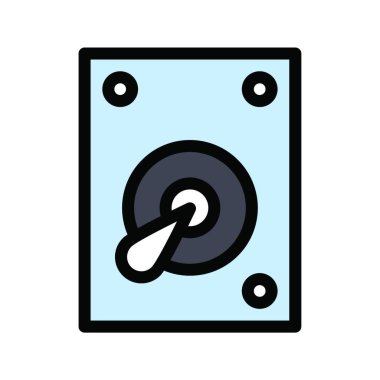 HDD simgesi, vektör illüstrasyonu