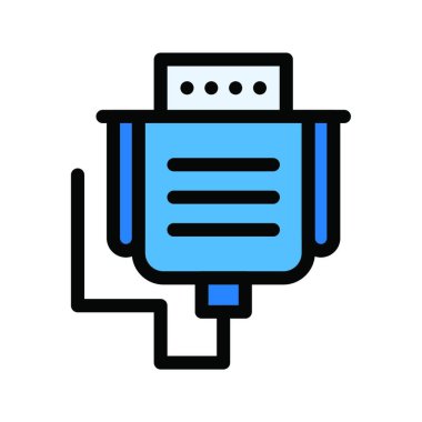 Kablo simgesi, vektör illüstrasyonu