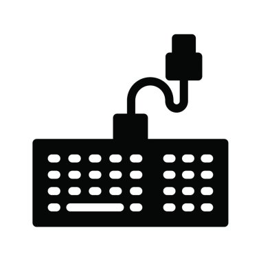 Klavye simgesi, web basit illüstrasyonu