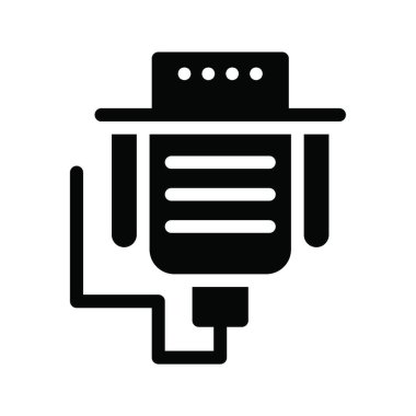 Kablo simgesi, vektör illüstrasyonu