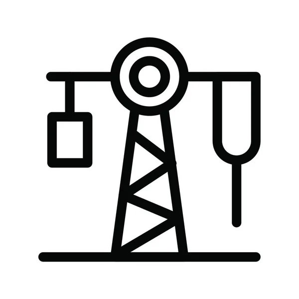 Raffinerie Web Icon Vektor Illustration — Stockvektor