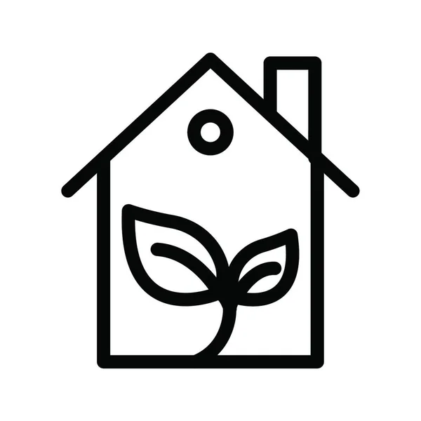 緑の家 ベクトルイラスト — ストックベクタ