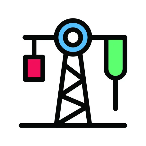 Refinery Icon Vector Illustration — Stock Vector