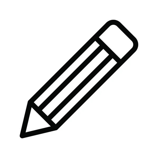 Lápiz Icono Vector Ilustración — Vector de stock