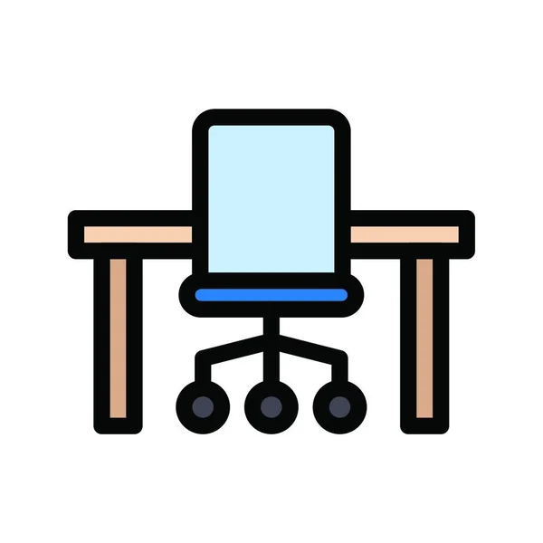 Καρέκλα Εικονίδιο Διανυσματική Απεικόνιση — Διανυσματικό Αρχείο