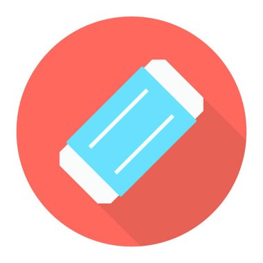 Web için kauçuk simgesi, vektör illüstrasyonu