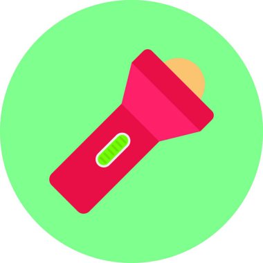 Meşale simgesi, ağ basit illüstrasyon