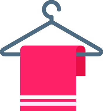 Havlu Web simgesi vektör illüstrasyonu 