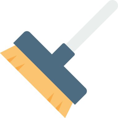 süpürge simgesi, vektör illüstrasyonu 