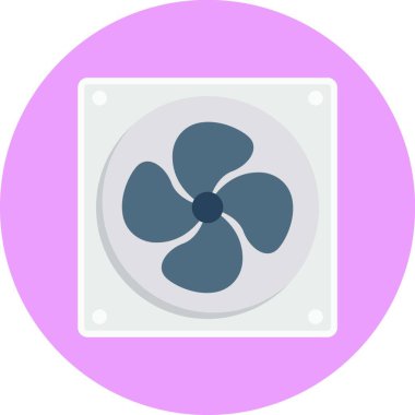 Basit bilgisayar fan simgesi, vektör illüstrasyonu