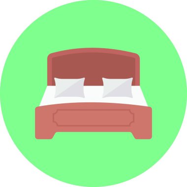 yatak ikonu vektör illüstrasyonu 
