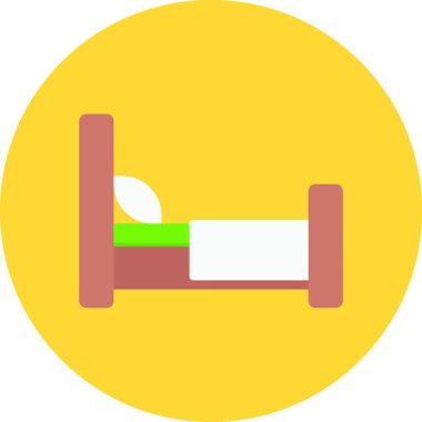 yatak ikonu vektör illüstrasyonu 