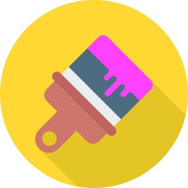 Fırça simgesi vektör illüstrasyonunu boya