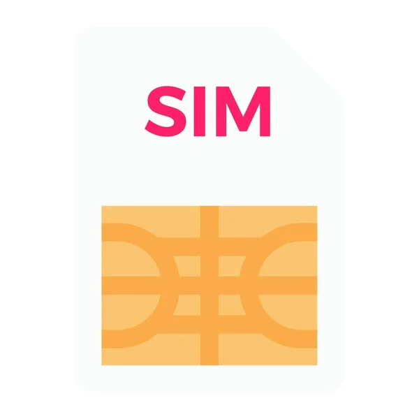 Sim Card Ilustración Del Vector Icono Web — Archivo Imágenes Vectoriales