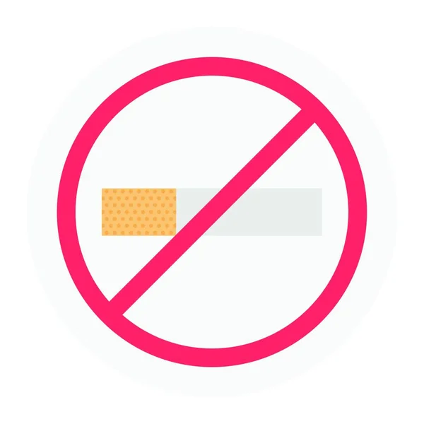 Fumar Restringido Icono Web Ilustración Vectorial — Vector de stock