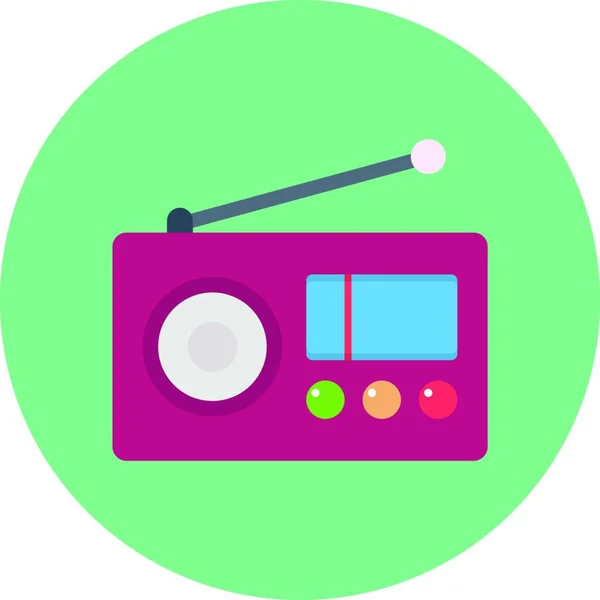 Icona Radio Web Semplice Illustrazione — Vettoriale Stock