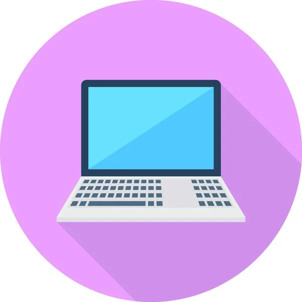 Ноутбук Векторная Веб Иконка — стоковый вектор