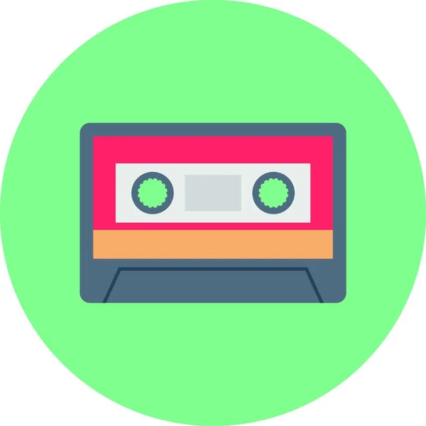 Cassette Icon Web Simple Illustration — Stock Vector