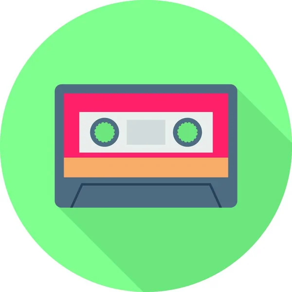Cassette Icon Web Simple Illustration — Stock Vector