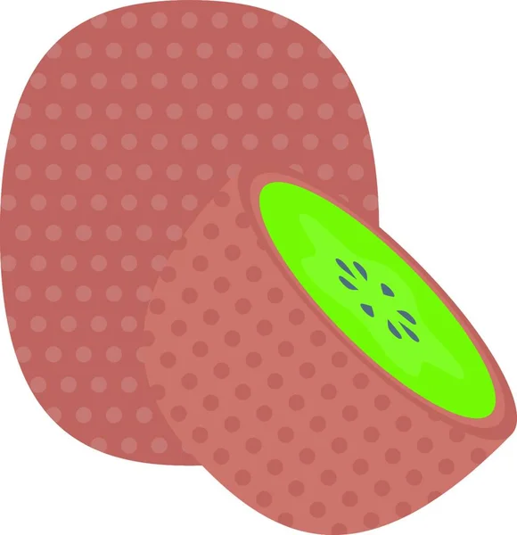 Ilustrasi Vektor Ikon Kiwi - Stok Vektor