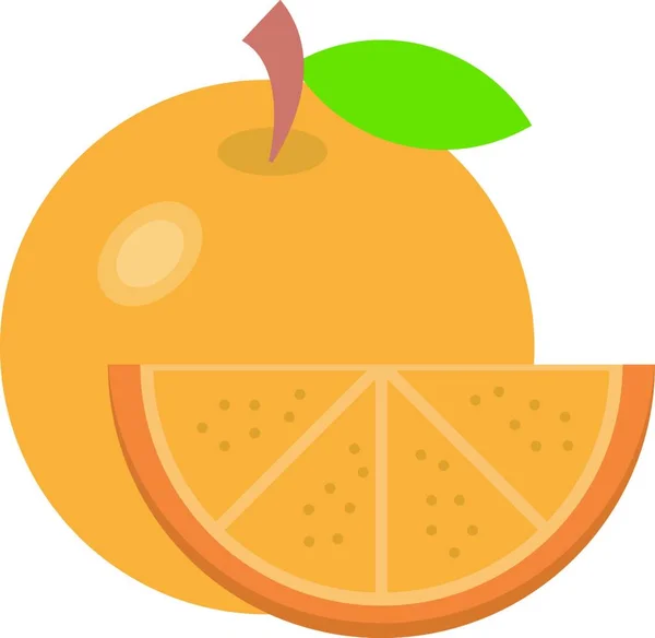Pomarańczowy Wektor Ikony Ilustracja — Wektor stockowy
