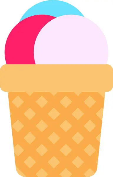 Ice Cream Web Icon Vector Illustration — 스톡 벡터