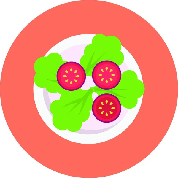Icône Plat Alimentaire Illustration Vectorielle — Image vectorielle