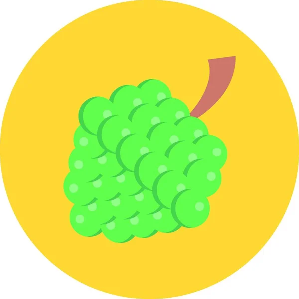 Grape Flat Icon Vector Illustration — Stock Vector