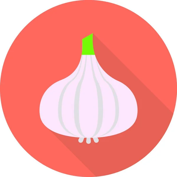 Onion Flat Icon Vector Illustration — Stock Vector